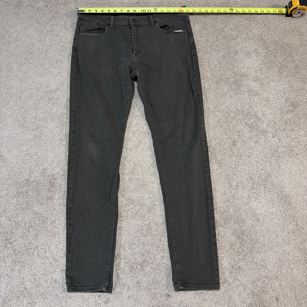 Mott & Bow Skinny Fit Pants Mens 33(34)x32 Green Stretch Chino 5-Pocket - Picture 2 of 10